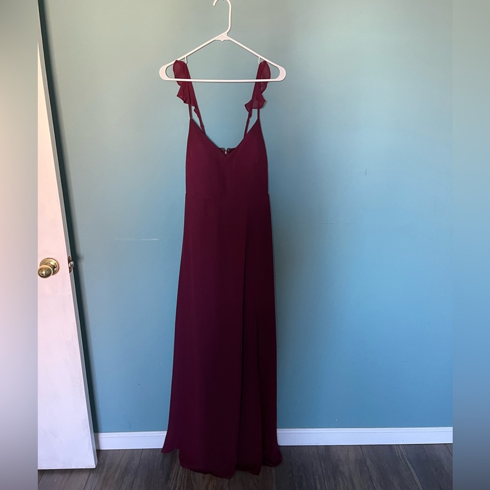 Birdy Grey Adelle Maroon Chiffon Bridesmaid Dress